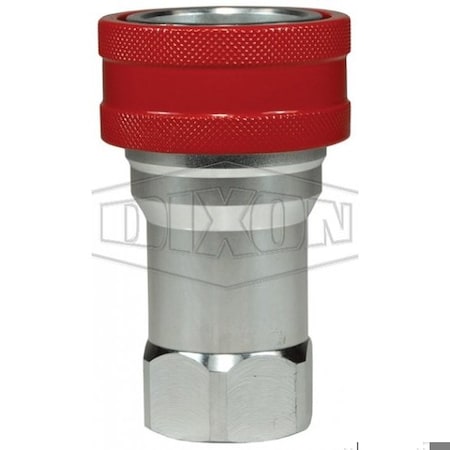 Dixon DQC H-BOP Blowout Preventer Safety Female Coupler, 1/2-14 Nominal, Female NPTF, Steel 4HF4-BOP